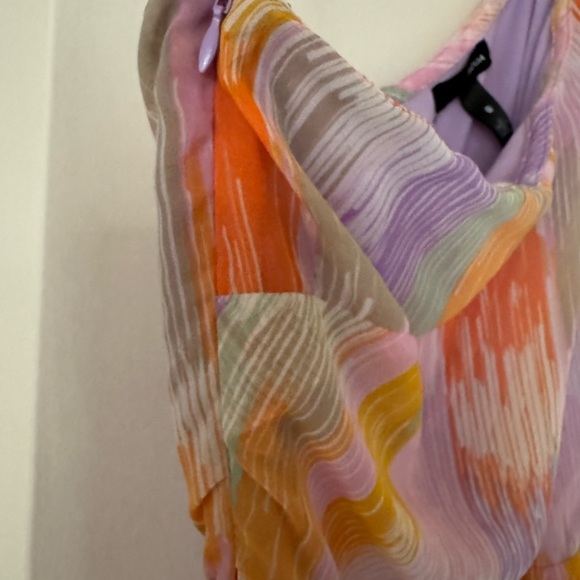 Multi color one shoulder midi dress - Picture 3 of 3